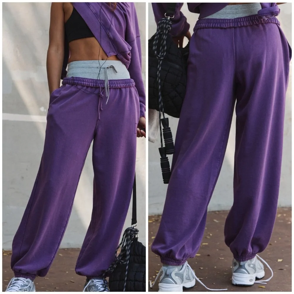 NWT Free People FP Movement All Star Pants - champion purple - Small